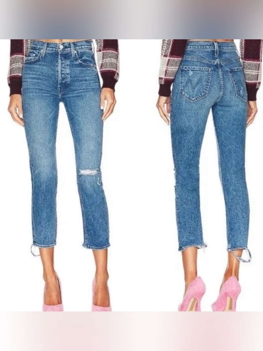 MOTHER The Tomcat Crop Jeans in Completely Over Size 28